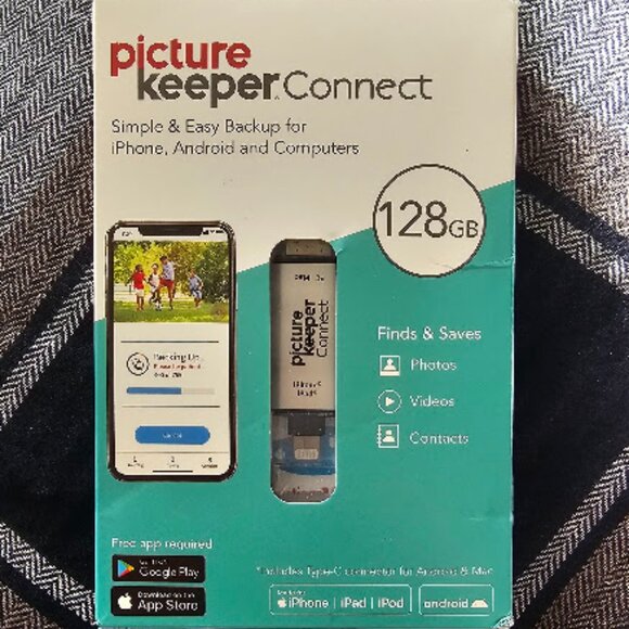 Picture Keeper Connect 128GB - New in Unopened Box - Silver USB Flash Drive - Picture 1 of 3
